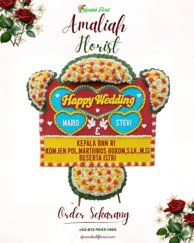 Karangan Papan Bunga Pernikahan di Sumberwaras